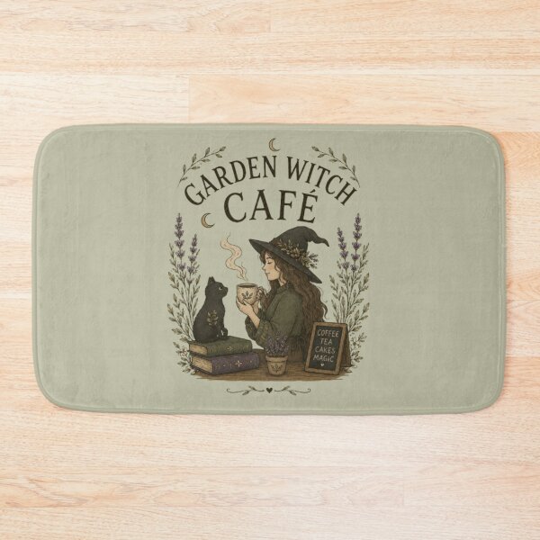 Item preview, Garden Witch Cafe Vintage Cottagecore Witch Coffee Lover Design designed and sold by Moonwoven Studio.