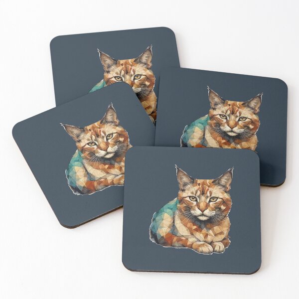 Item preview, Geometric Brown Tabby - Modern Pet Art designed and sold by Tklezardesigns.