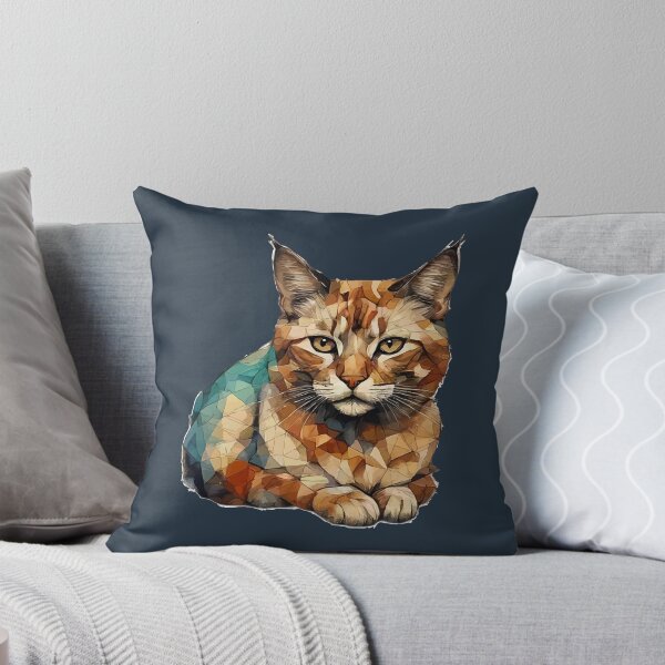Item preview, Geometric Brown Tabby - Modern Pet Art designed and sold by Tklezardesigns.