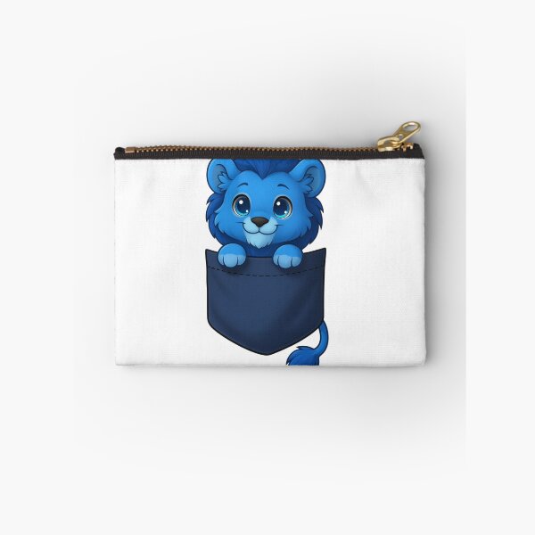 Item preview, Cute Blue Pocket Lion Cartoon Sticker designed and sold by ExploreAura Studio.