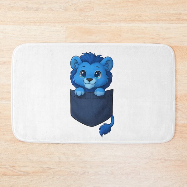 Item preview, Cute Blue Pocket Lion Cartoon Sticker designed and sold by ExploreAura Studio.