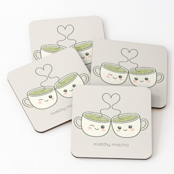 Item preview, Matchy Matcha | Cute Kawaii Matcha Cups Line Art | Cozy Minimalist Matcha Lover Gift designed and sold by RokaWorld.