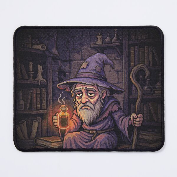 Item preview, I Cast Im Tired Funny Pixel Art Wizard Coffee designed and sold by Arobinoz.