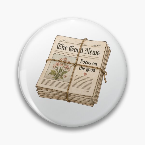 Item preview, Vintage Good News Newspaper Sticker | Cottagecore Aesthetic designed and sold by PopStickerLab22.