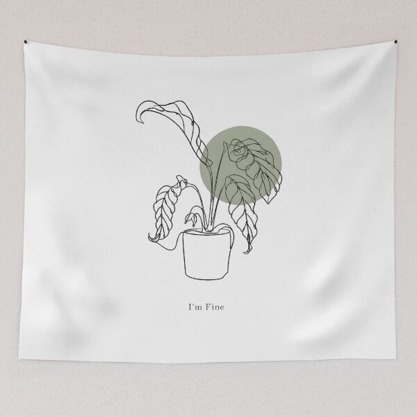 Item preview, I'm Fine. | Funny Dramatic Calathea Sticker | Plant Parent Humor designed and sold by PLANT LOVER'S PARADISE.