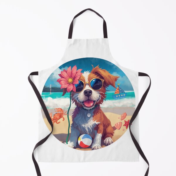 Item preview, Happy Dog with Shells and Sailboat designed and sold by DidiDesignShop.