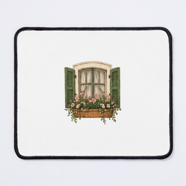 Item preview, Cozy Cottage Window with Flowers Sticker | Vintage Floral Window Aesthetic designed and sold by PopStickerLab22.