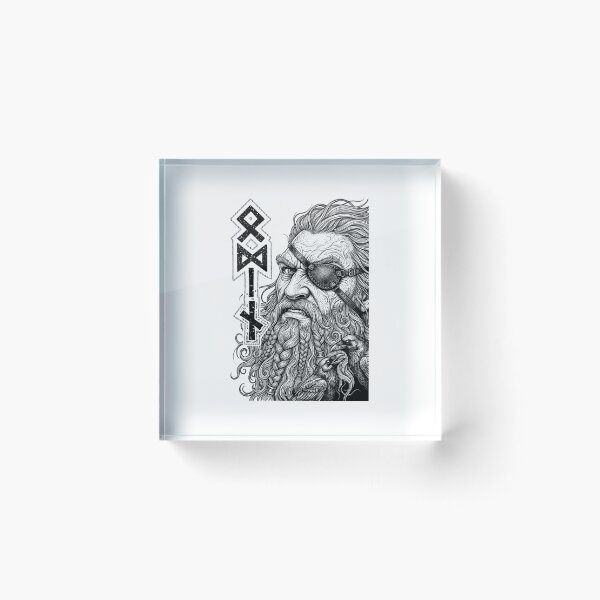 Artikelvorschau, Odin, Wikinger-Kriegergott, Runen, Raben, nordische Mythologie entworfen und verkauft von GrandeDuc.