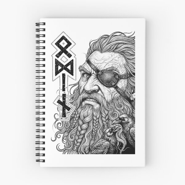 Item preview, Odin Viking Warrior God Runes Ravens Norse Mythology designed and sold by GrandeDuc.