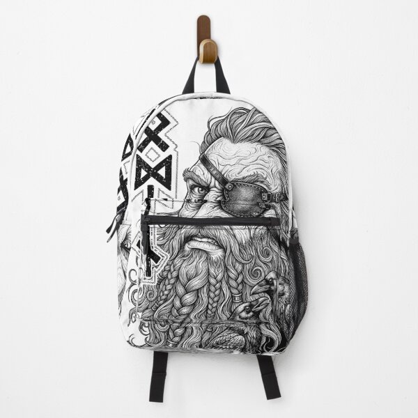 Item preview, Odin Viking Warrior God Runes Ravens Norse Mythology designed and sold by GrandeDuc.