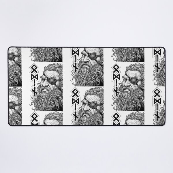 Item preview, Odin Viking Warrior God Runes Ravens Norse Mythology designed and sold by GrandeDuc.