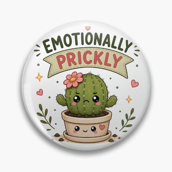 Item preview, Emotionally Prickly | Cute Kawaii Cactus Sticker | Funny Plant Lover Gift designed and sold by Peace-of-mind.