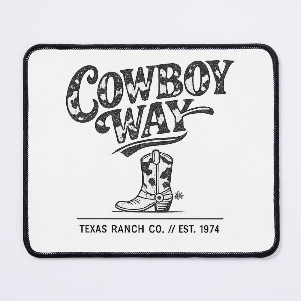Item preview, Retro Stacked Cowboy Way Cow Print designed and sold by EvergreenThread.