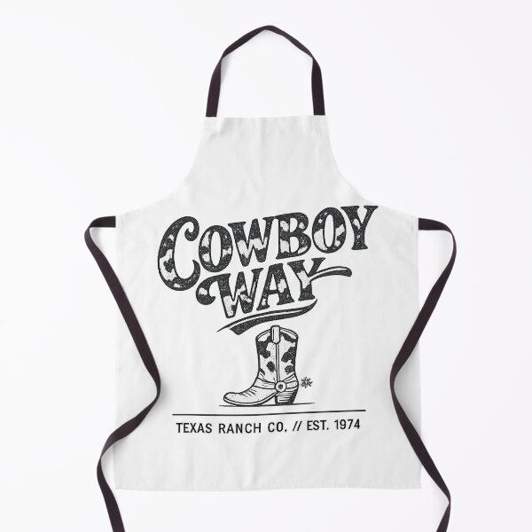 Item preview, Retro Stacked Cowboy Way Cow Print designed and sold by EvergreenThread.
