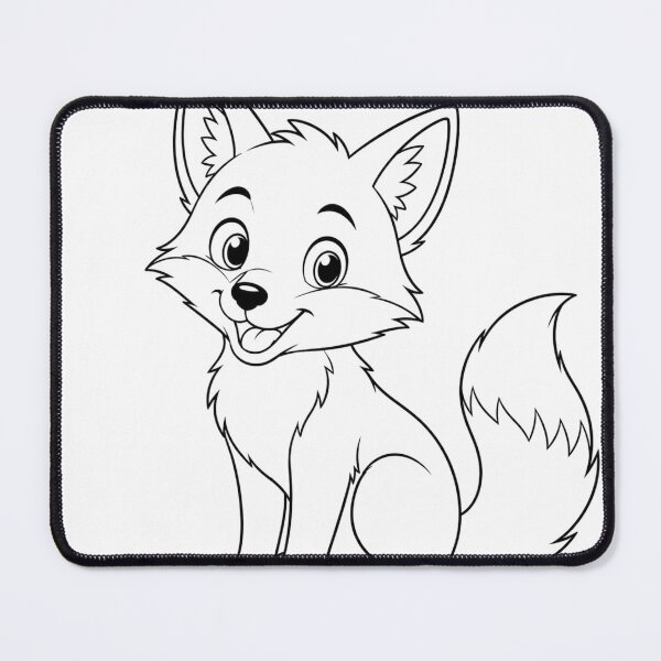 Item preview, Cute Baby Fox Coloring Page – Happy Cartoon Fox Line Art designed and sold by Krzepcia.