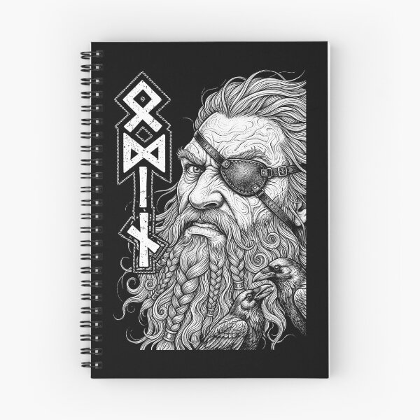 Item preview, Odin Viking Warrior God Runes Ravens Norse Mythology designed and sold by GrandeDuc.
