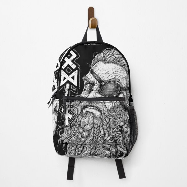 Item preview, Odin Viking Warrior God Runes Ravens Norse Mythology designed and sold by GrandeDuc.