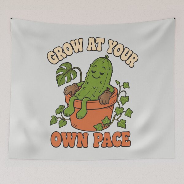 Item preview, Grow At Your Own Pace Funny Relaxing Pickle designed and sold by DigitalGlade.
