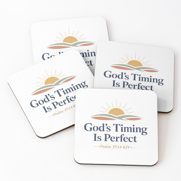 Item preview, God’s Timing Is Perfect – Psalm 27:14 KJV Sunrise Christian Encouragement designed and sold by FaithThroughEverySeason.