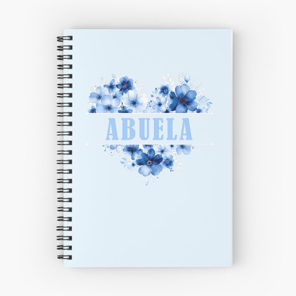 Item preview, Abuela – Blue Floral Heart Watercolor Illustration designed and sold by EmeraldeaArt.