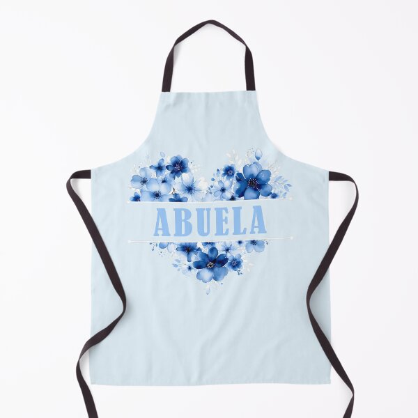 Item preview, Abuela – Blue Floral Heart Watercolor Illustration designed and sold by EmeraldeaArt.