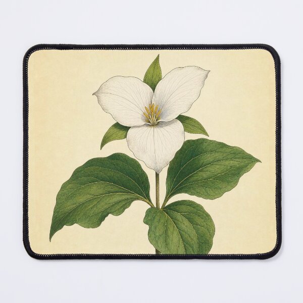 Item preview, Vintage Trillium Botanical Illustration Print designed and sold by NuvoraNest.