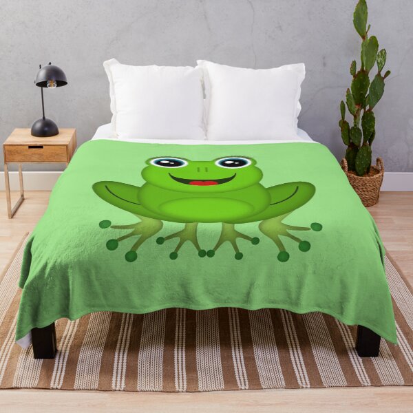 Item preview, Cute Green Frog with Eyelashes Chibi Cartoon Art designed and sold by SolutionsArt.