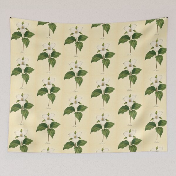 Item preview, Vintage Trillium Botanical Illustration Print designed and sold by NuvoraNest.