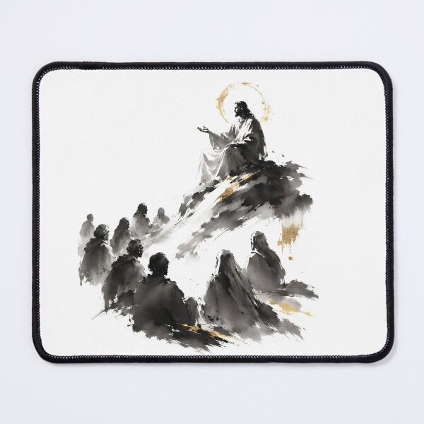 Item preview, Jesus: The Sermon on the Mount Ink Wash Art designed and sold by Phos Creatives.
