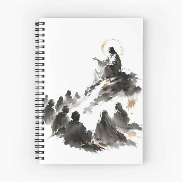 Item preview, Jesus: The Sermon on the Mount Ink Wash Art designed and sold by Phos Creatives.
