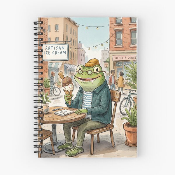 Item preview, Professor Frog Eating Ice Cream Cone designed and sold by Home Decor Art.