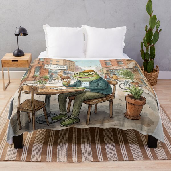 Item preview, Professor Frog Eating Ice Cream Cone designed and sold by Home Decor Art.