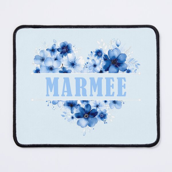 Item preview, Marmee – Blue Floral Heart Watercolor Illustration designed and sold by EmeraldeaArt.
