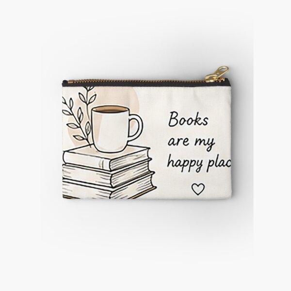 Item preview, Books Are My Happy Place | Minimal Coffee & Book Lover Line Art designed and sold by Sara-Ai.