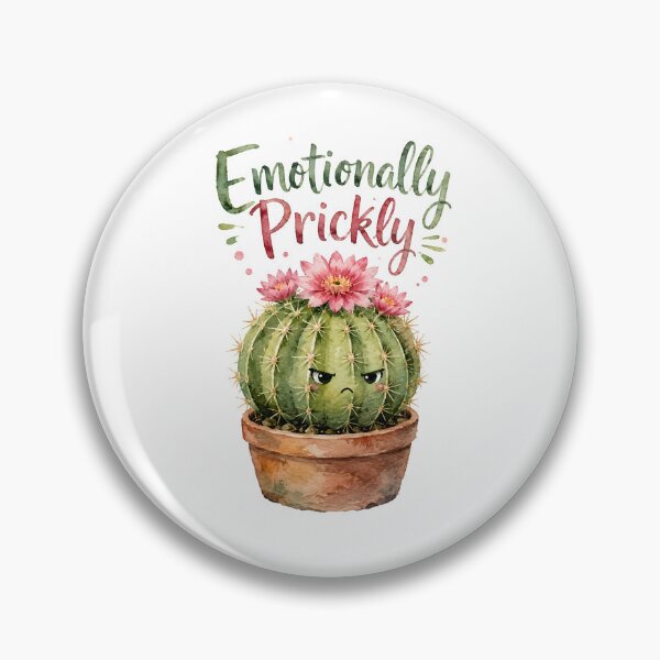 Item preview, Emotionally Prickly | Cute Kawaii Cactus Sticker | Funny Plant Lover Gift designed and sold by Peace-of-mind.