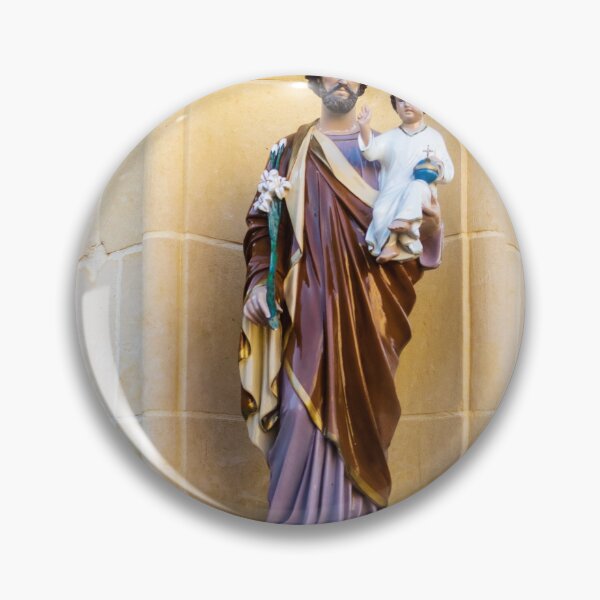 Item preview, Saint Joseph Statue Holding Baby Jesus In Church Niche Religious Catholic Sculpture Of Faith And Devotion designed and sold by Nmallia.