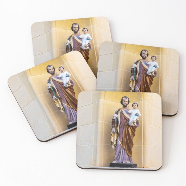 Item preview, Saint Joseph Statue Holding Baby Jesus In Church Niche Religious Catholic Sculpture Of Faith And Devotion designed and sold by Nmallia.