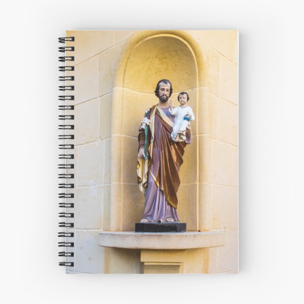 Item preview, Saint Joseph Statue Holding Baby Jesus In Church Niche Religious Catholic Sculpture Of Faith And Devotion designed and sold by Nmallia.