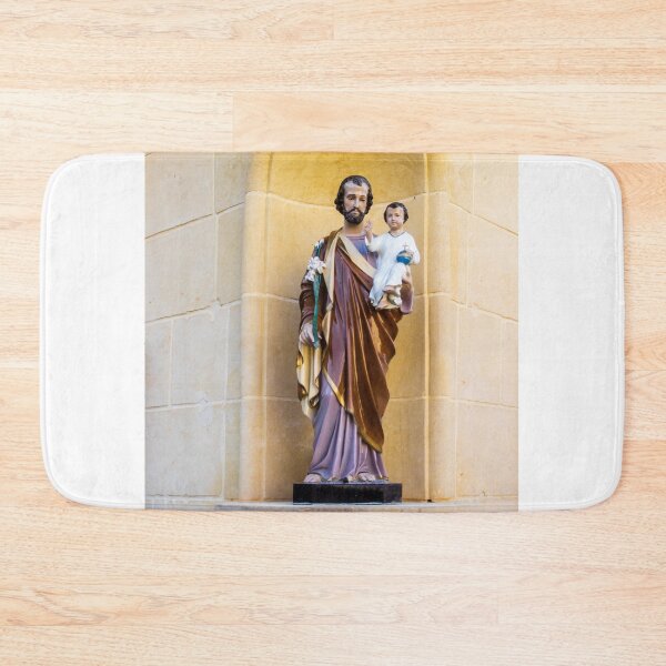 Item preview, Saint Joseph Statue Holding Baby Jesus In Church Niche Religious Catholic Sculpture Of Faith And Devotion designed and sold by Nmallia.