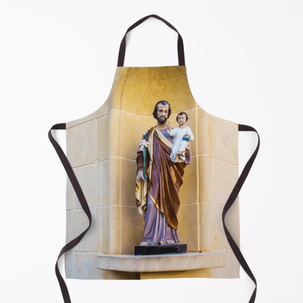 Item preview, Saint Joseph Statue Holding Baby Jesus In Church Niche Religious Catholic Sculpture Of Faith And Devotion designed and sold by Nmallia.
