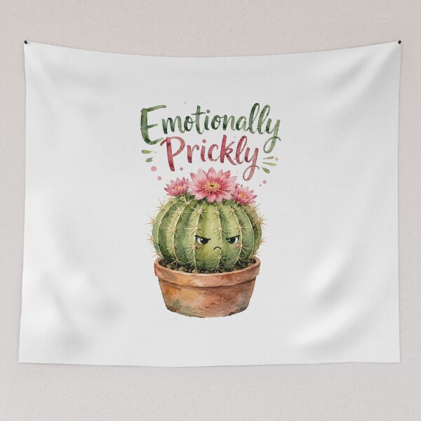 Item preview, Emotionally Prickly | Cute Kawaii Cactus Sticker | Funny Plant Lover Gift designed and sold by PLANT LOVER'S PARADISE.