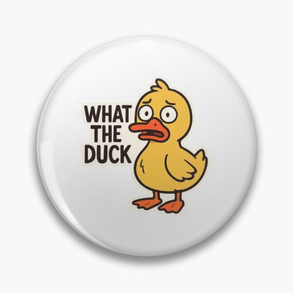 Item preview, What The Duck Funny Confused Yellow Duck Sticker designed and sold by Jo Graphics.