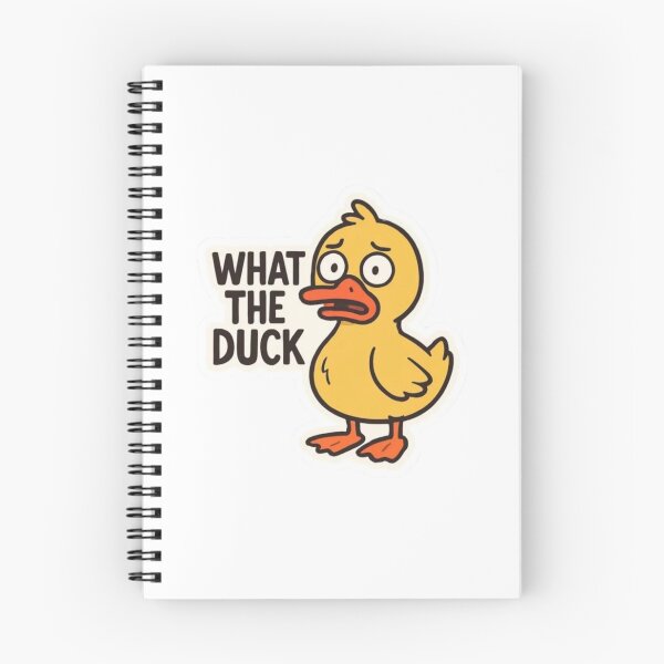 Item preview, What The Duck Funny Confused Yellow Duck Sticker designed and sold by Jo Graphics.
