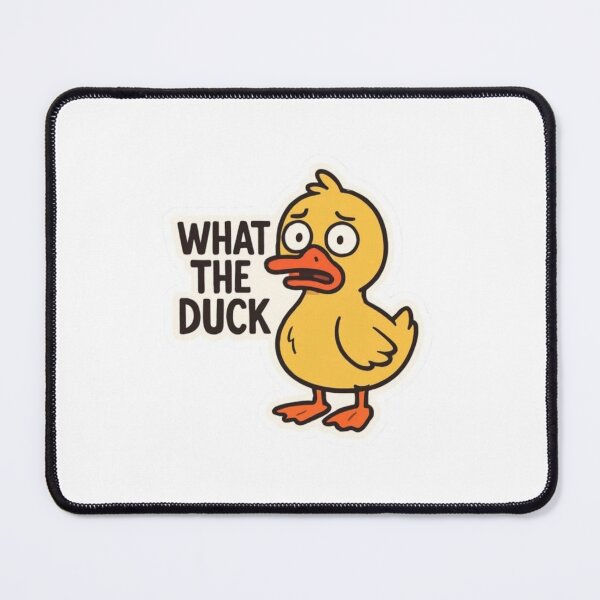 Item preview, What The Duck Funny Confused Yellow Duck Sticker designed and sold by Jo Graphics.