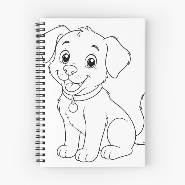 Item preview, Cute Puppy Coloring Page – Happy Cartoon Dog Line Art designed and sold by Krzepcia.