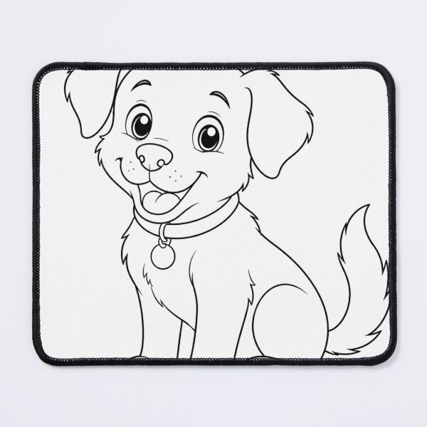 Item preview, Cute Puppy Coloring Page – Happy Cartoon Dog Line Art designed and sold by Krzepcia.