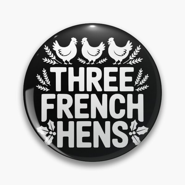 Item preview, Three French Hens designed and sold by theartfulaspie.