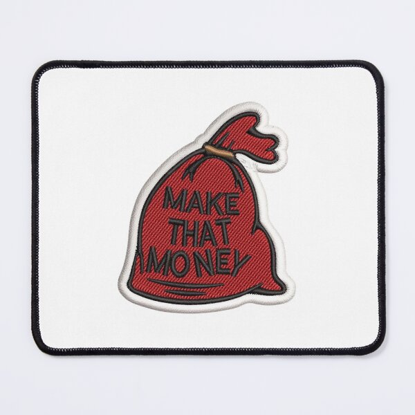 Item preview, Make That Money Red Embroidered Money Bag Patch designed and sold by Jo Graphics.