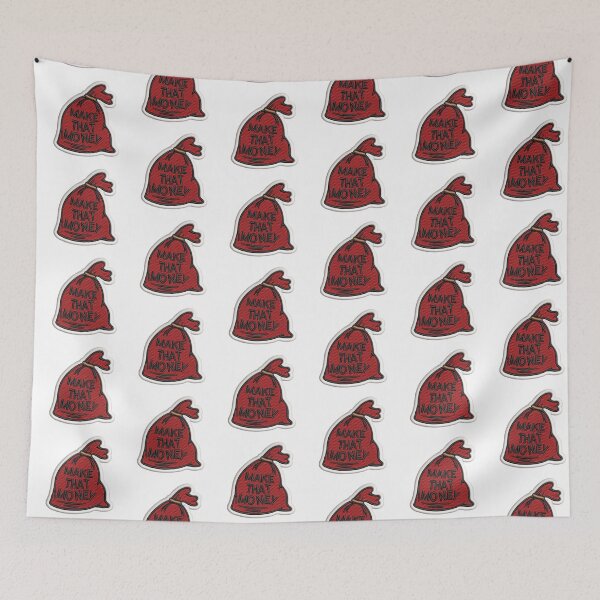 Item preview, Make That Money Red Embroidered Money Bag Patch designed and sold by Jo Graphics.