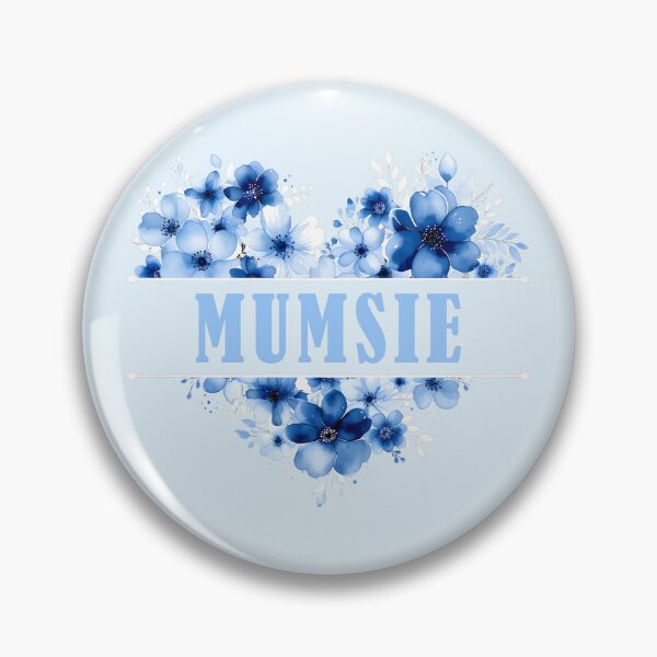 Item preview, Mumsie – Blue Floral Heart Watercolor Illustration designed and sold by EmeraldeaArt.